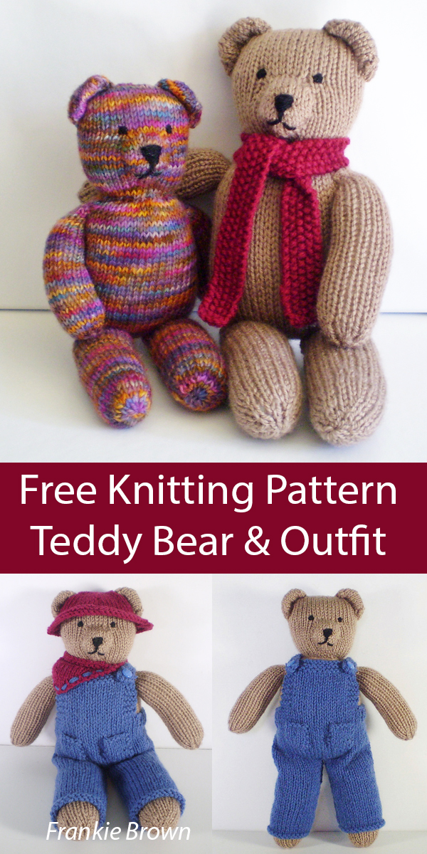 Free Teddy Bear With Outfit Knitting Pattern