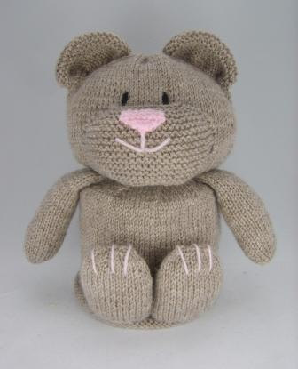 Knitting Pattern for Teddy Bear Toilet Roll Cover