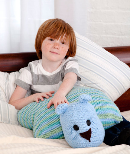 Teddy Bear Pillow Pal Free Knitting Pattern | Favorite Bear Knitting Patterns including Teddy Bears, Paddington Bear, Koala Bear - many free patterns