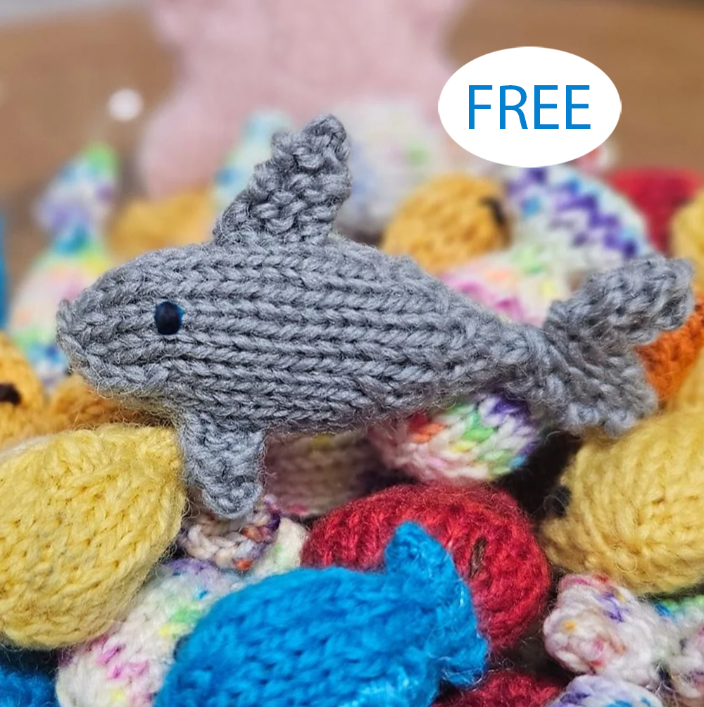 Free Knitting Pattern for Teensy Great White Shark
