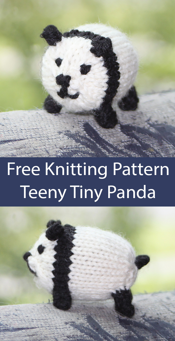 Free Panda Knitting Pattern Teeny Tiny Panda