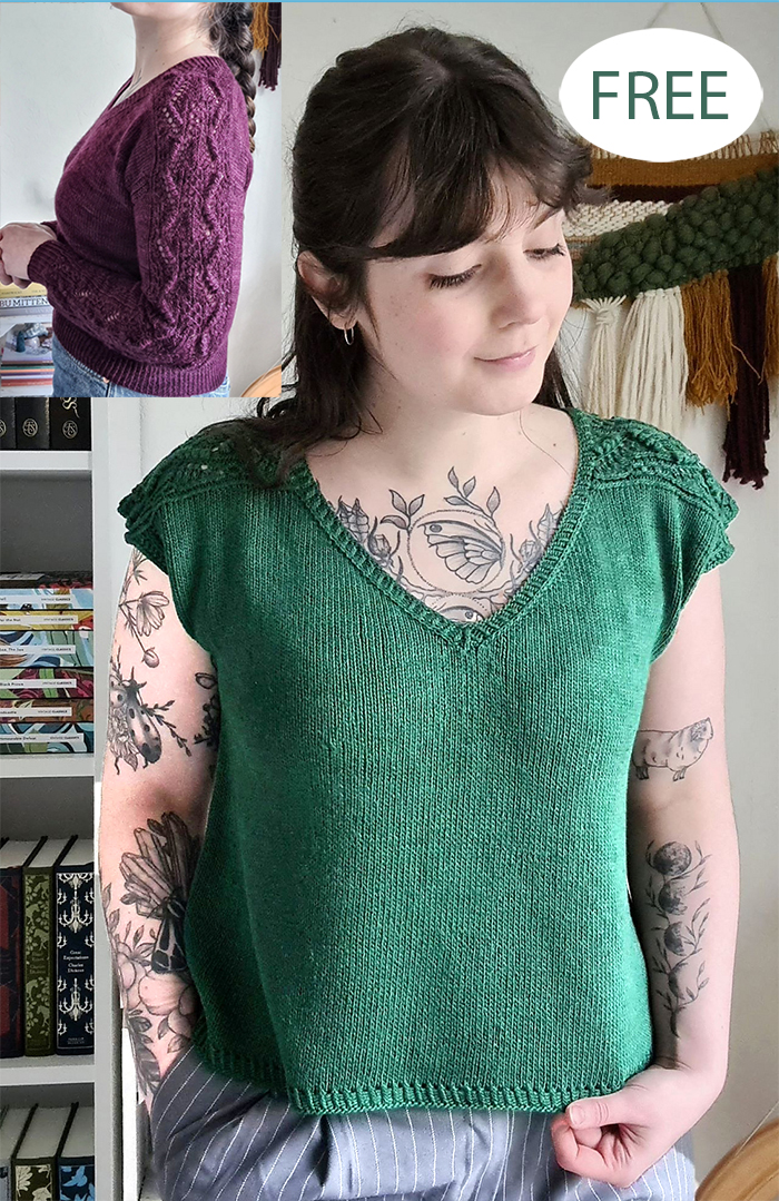 Free Sweater Knitting Pattern Telesto Tee