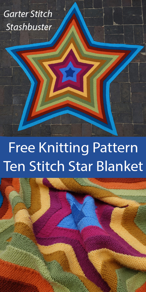Ten Stitch Star Baby Blanket Free Knitting Pattern