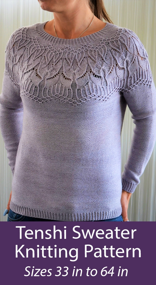 Sweater Knitting Pattern Tenshi Pullover Jumper