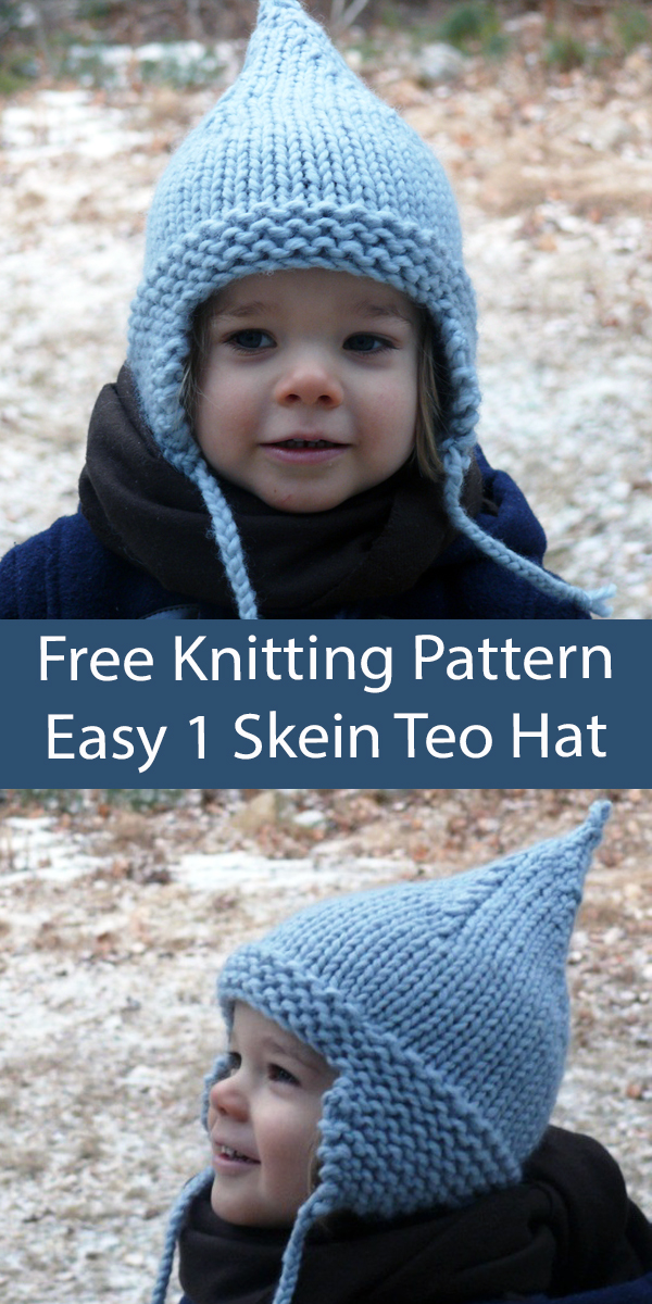 Free Teo Hat Knitting Pattern Baby Earflap Pixie Hat