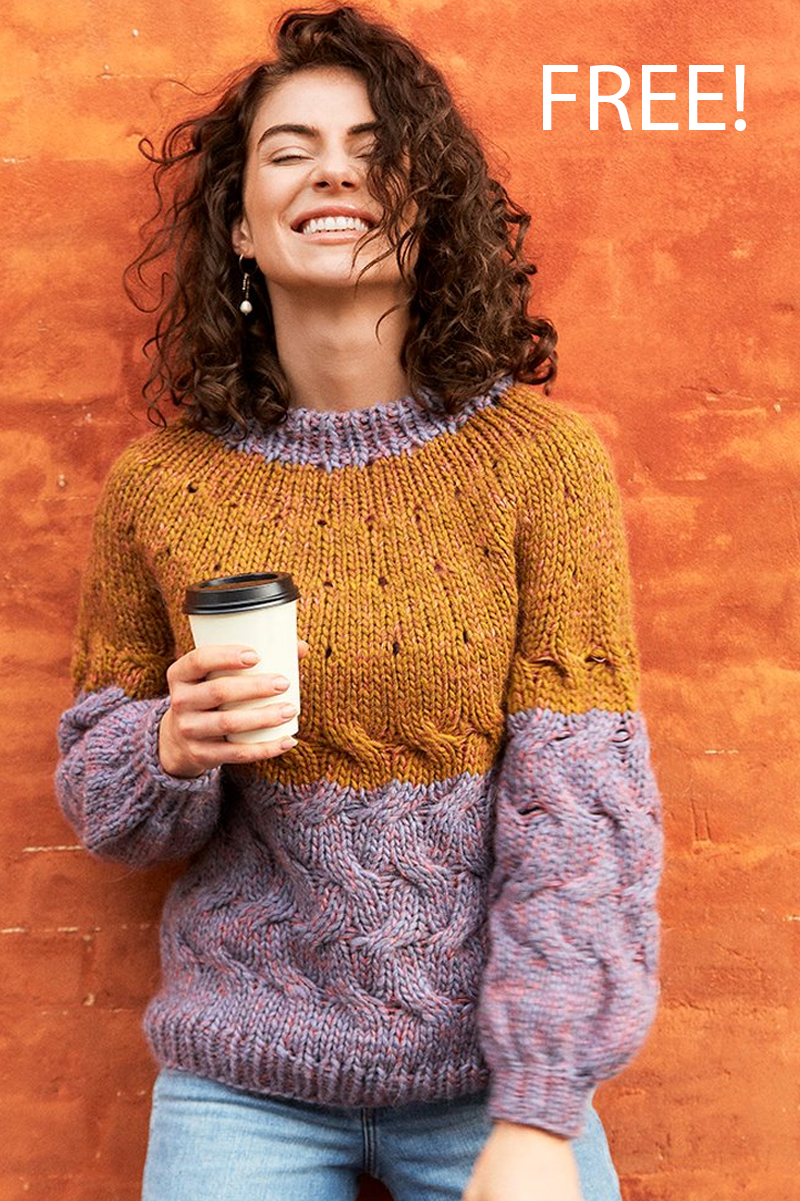 Free Women's Sweater Knitting Pattern Tequila Sunrise Sweater