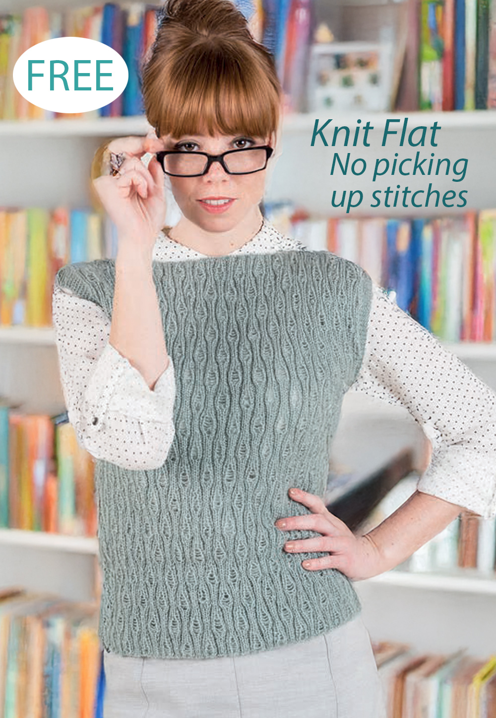 Free Term Time Top Seafoam Sweater Knitting Pattern