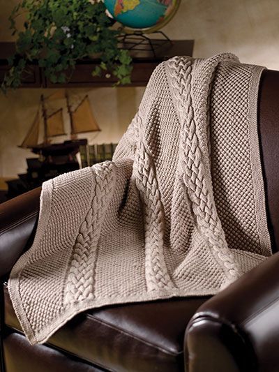 Knitting Pattern Tempting Texture Throw cable afghan