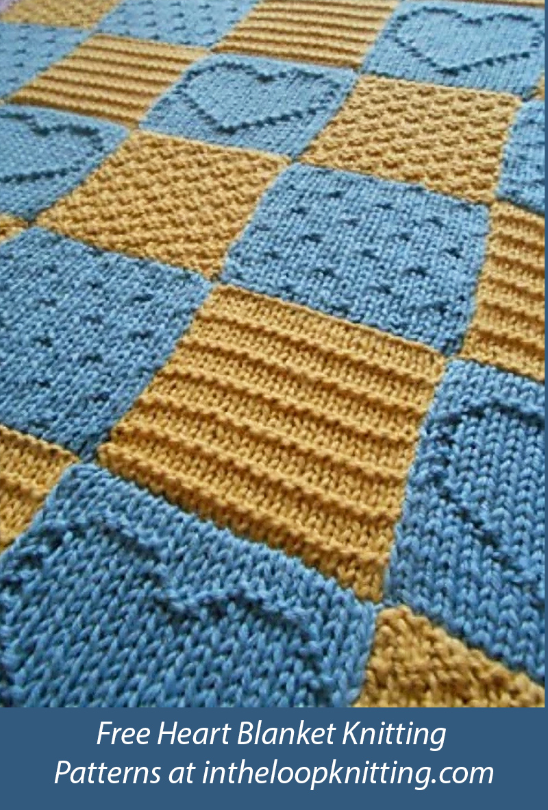 Free Textured Blocks Baby Blanket Knitting Pattern