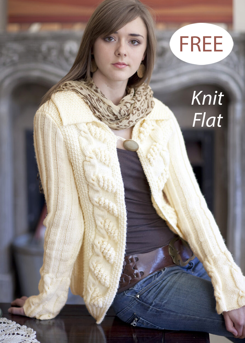 Free Textured  Cardigan Knitting Pattern