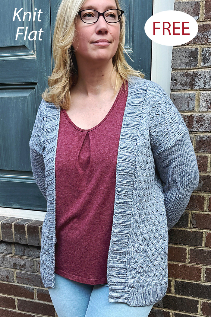 Free Knitting Pattern Textured Cardigan