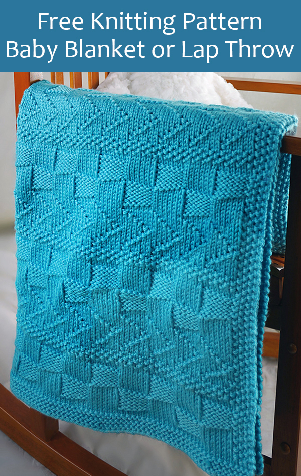 Free Knitting Pattern for Chevrons and Blocks Baby Blanket or Lap Throw
