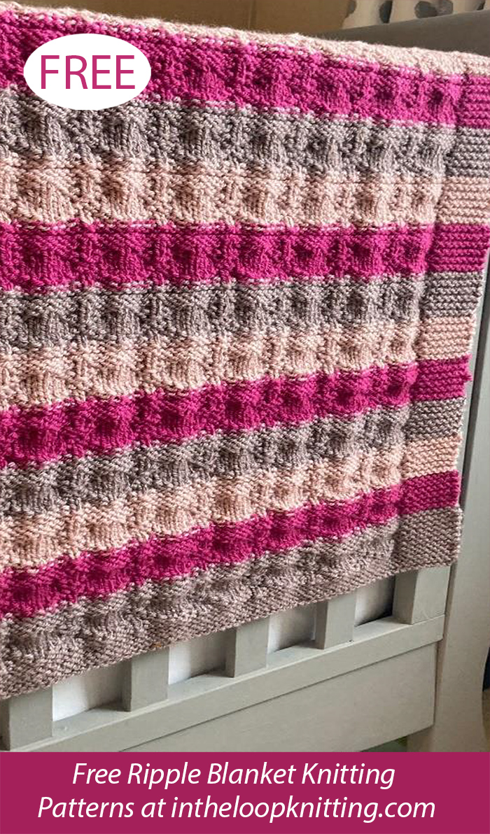 Free Textured Stripe Blanket Knitting Pattern