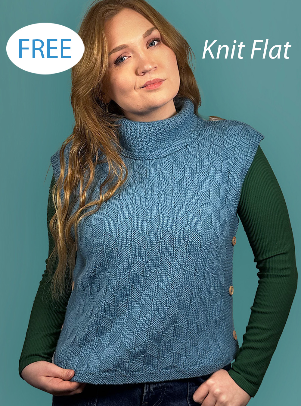 Textured Tabard Vest Knitting Pattern