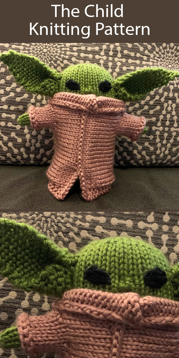 Knitting Pattern for Baby Yoda The Child Toy Amigurumi