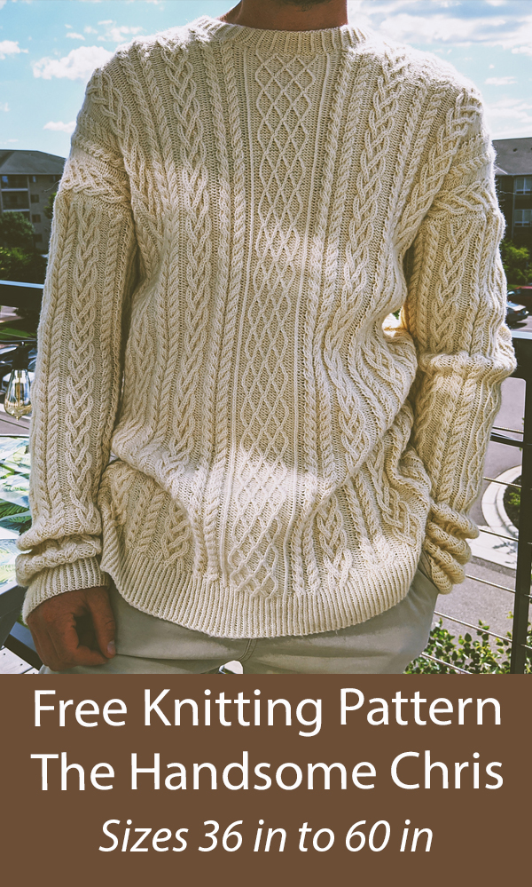 Free Knitting Pattern Handsome Chris Pullover Knives Out Sweater Jumper