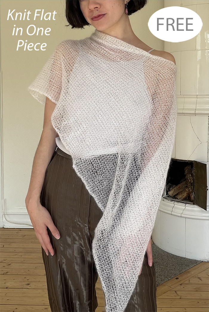 Free Poncho Knitting Pattern One Piece The Mohair Poncho