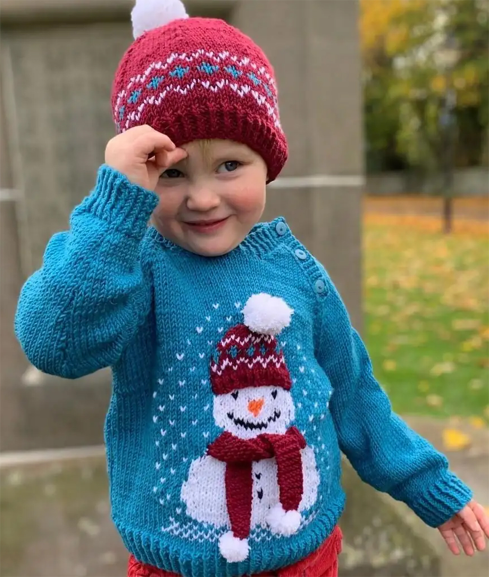 Free Christmas Caroler Snowmen Ornament Knitting Pattern
