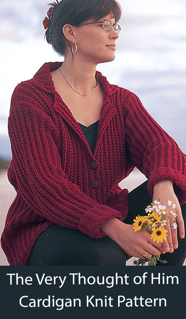 Cardigan Knitting Pattern The Very Thought of Him Sweater