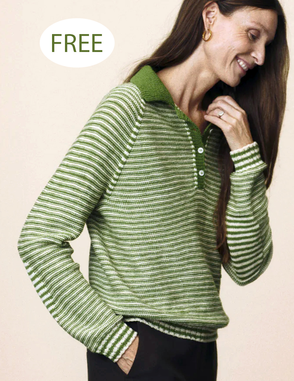Free Knitting Pattern Thekla Polo Cardigan
