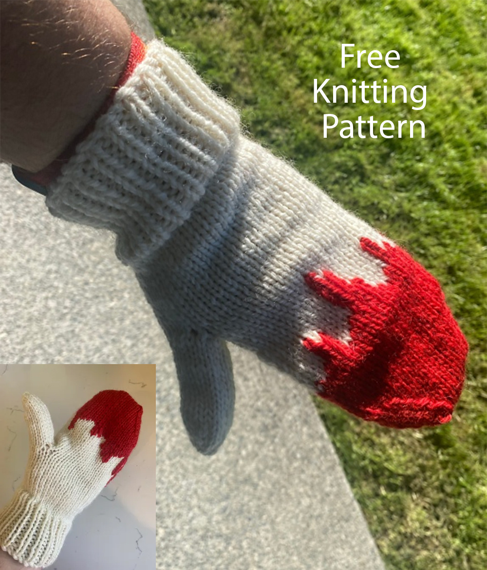 Free These Bloody Mittens Halloween Knitting Pattern