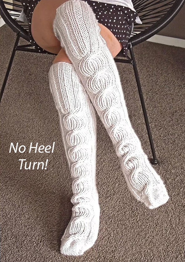Thigh High Chunky Socks Knitting Patterns