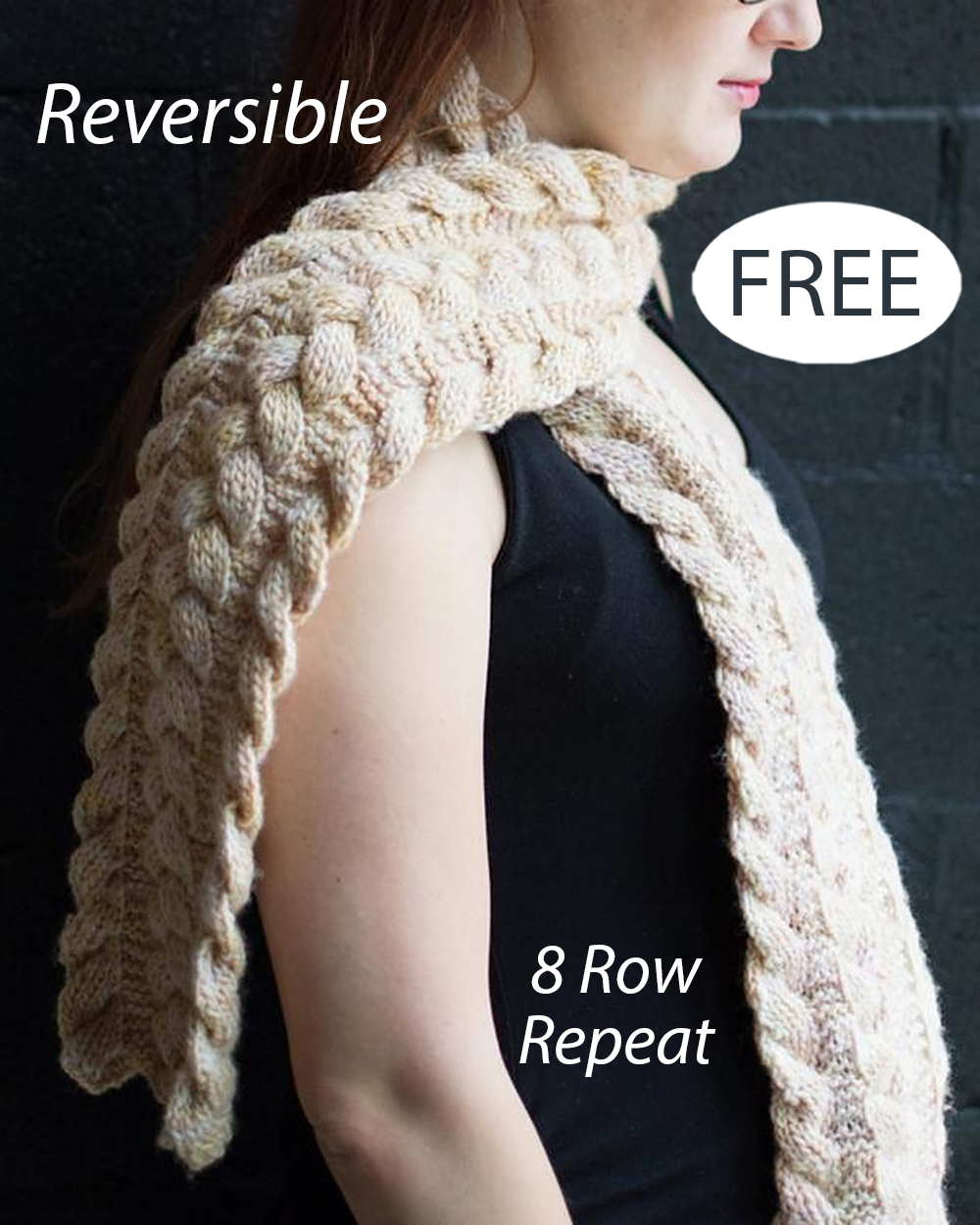 Free Knitting Pattern for Reversible Third Law Scarf