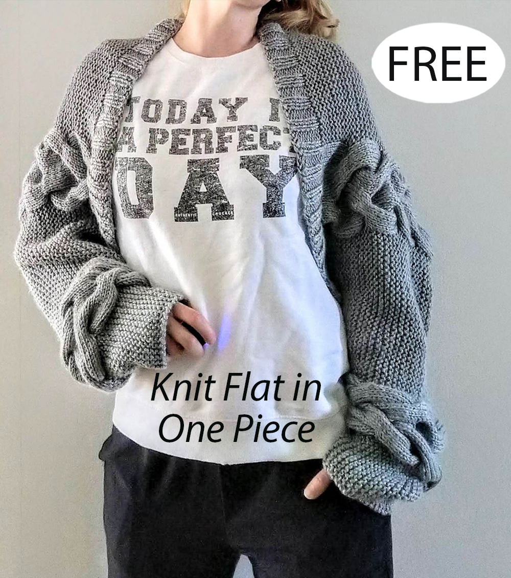 Easy This is a Perfect Day Shrug Free Knitting Pattern