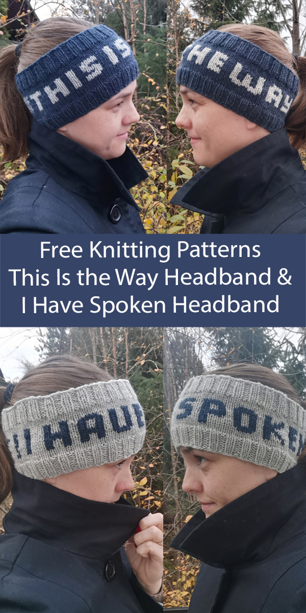 Free Mandalorian Inspired Knitting Patterns This Is the Way Headband and I Have Spoken Headband