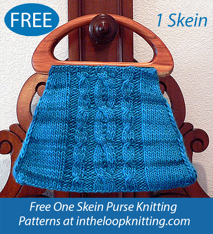 Free Three Cabled Bag Knitting Pattern