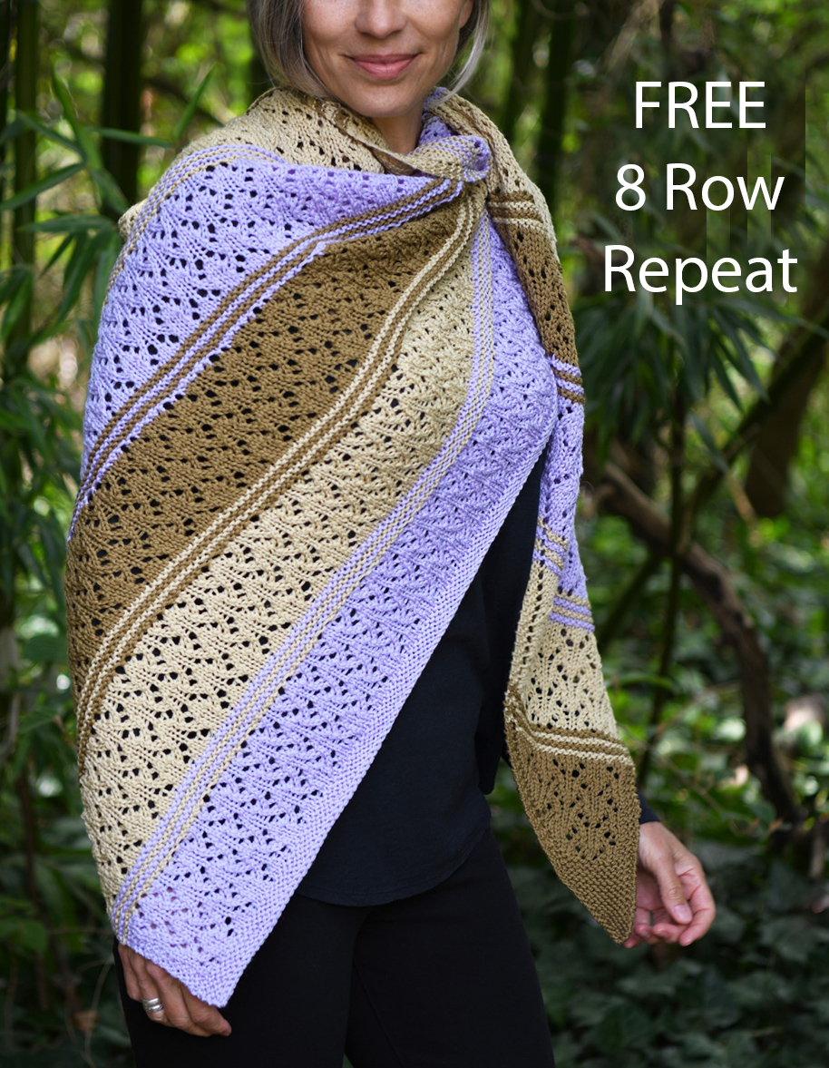 Free Three Irises Shawl  Knitting Pattern