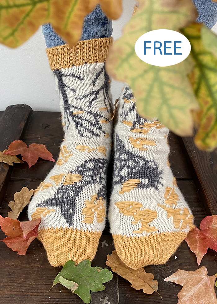 Free Three Worlds Socks Fish Knitting Pattern