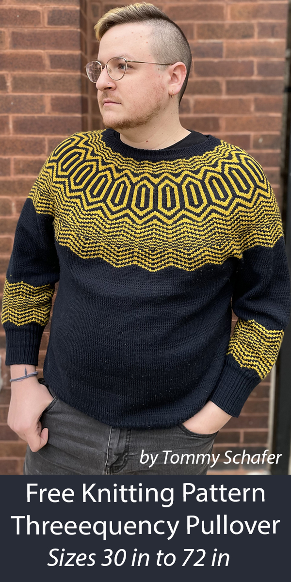 Free Sweater Knitting Pattern Threeequency Pullover