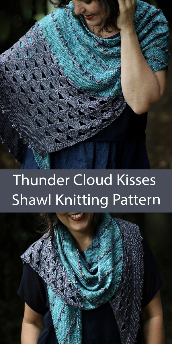 Shawl Knitting Pattern Thunder Cloud Kisses Shawl
