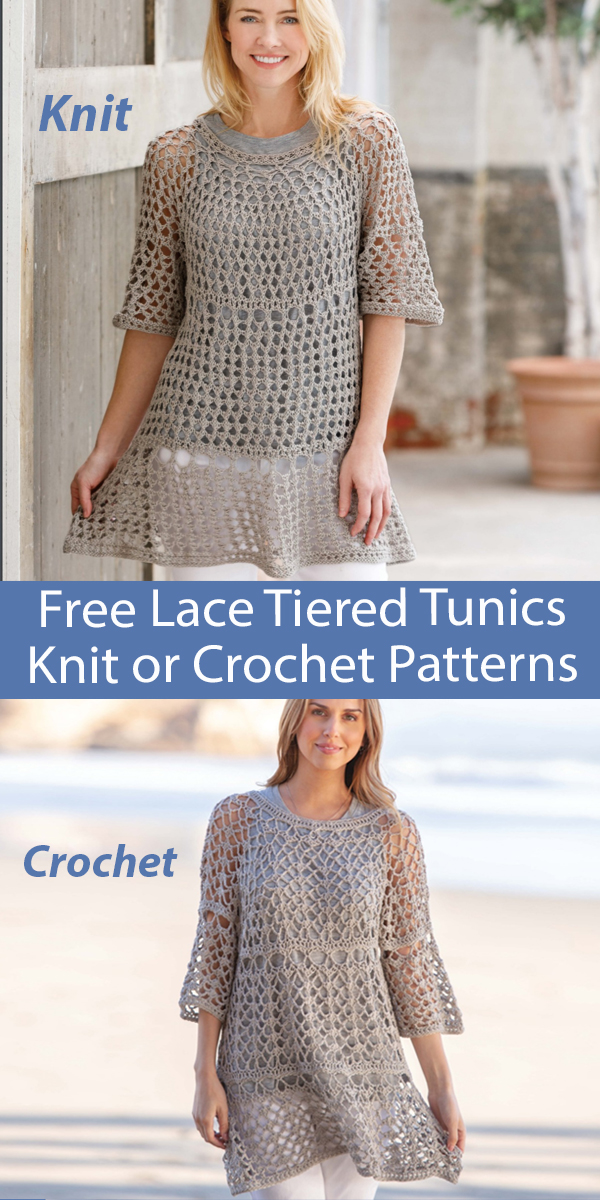 Free Lace Tunic Knitting or Crochet Patterns Nebesa Paradiso