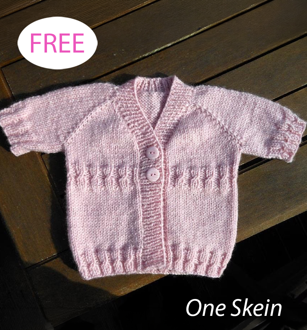 Tiny Amy Baby Cardigan Free Knitting Pattern 
