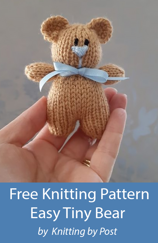 Free Tiny Bear Knitting Pattern Knit Flat