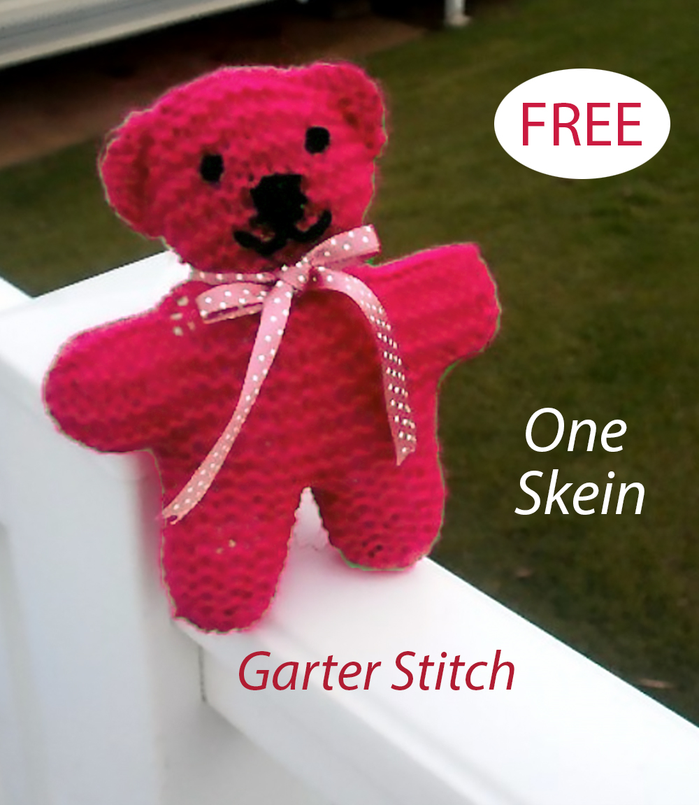 Free One Skein Tiny Teddy Bear Knitting Pattern