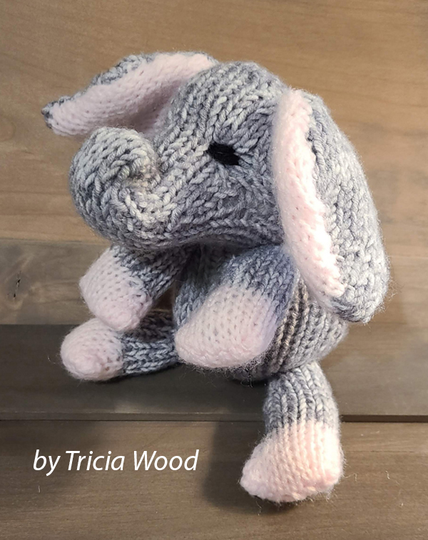 Free Tiny the Elephant Knitting Pattern Knit Flat