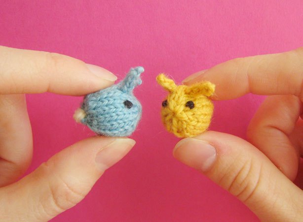 small knitted animals