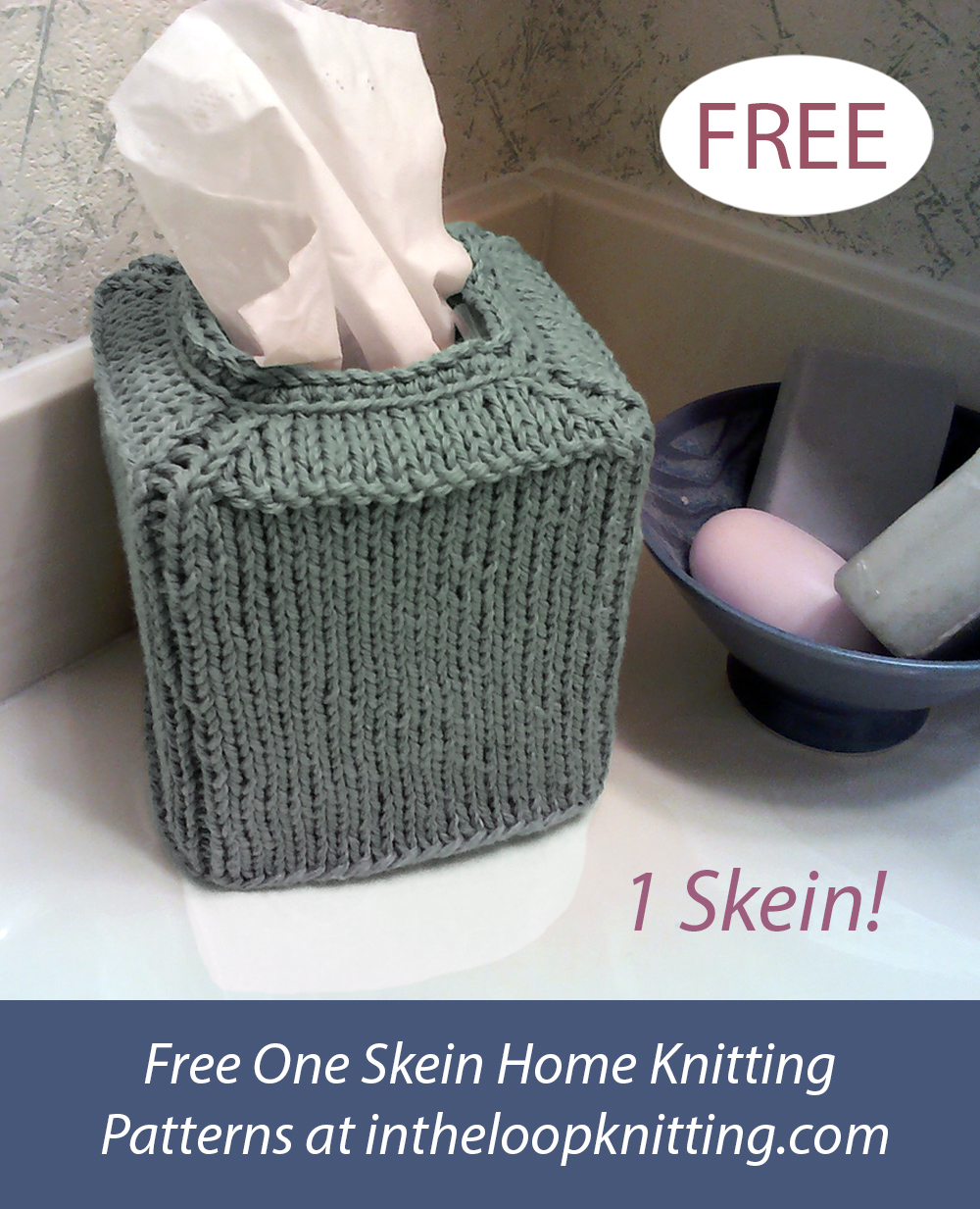 Free One Skein Tissue Box Cover Knitting Pattern Tissue Toppers