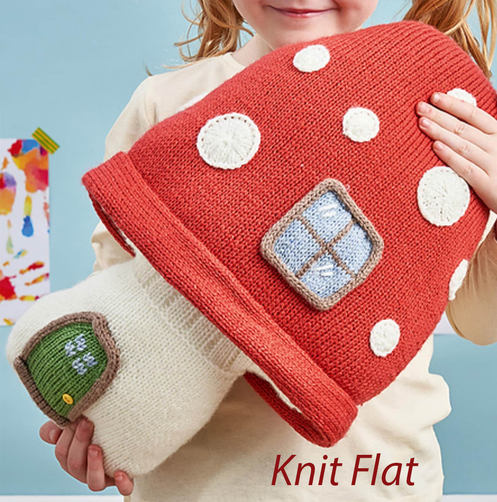 Toadstool Cushion House Mushroom Knitting Pattern