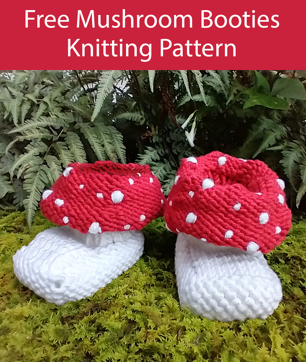 Free Knitting Pattern Mushroom Toe-dstool Booties
