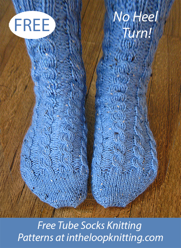 Free Toe-Up Cabled Bed Socks Knitting Pattern
