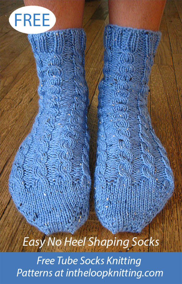 Free Toe-Up Cabled Bed Socks Knitting Pattern