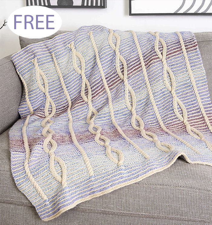 Free Tonal Cables Lapghan Knitting Pattern