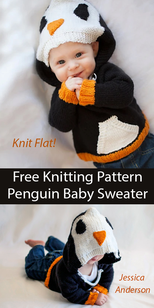 Free Penguin Baby Sweater Knitting Pattern