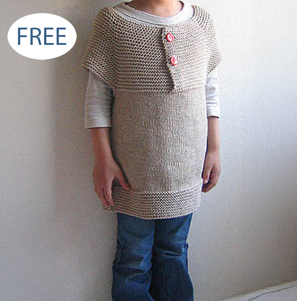 Free Child's Garter Yoke Vest Knitting Pattern