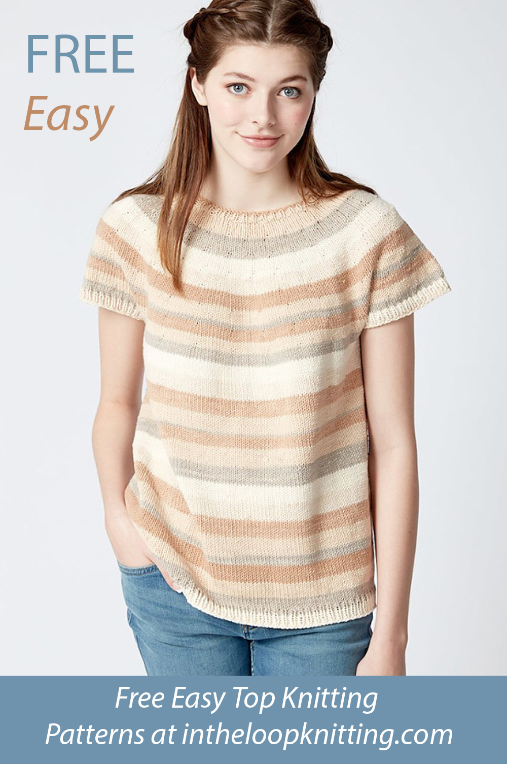 Free Easy Top Down Pullover Knitting Pattern