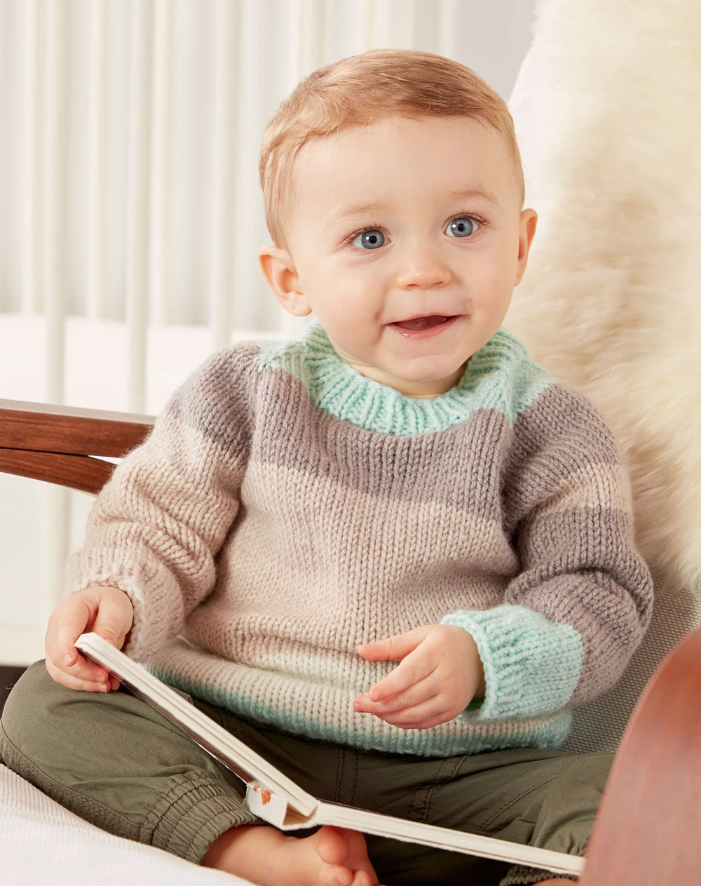 Free Baby Sweater Knitting Pattern Top Down Pullover 